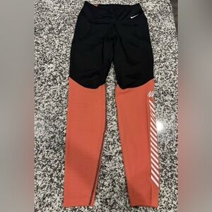 Nike Womens Black and Pink Leggings Size XS